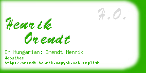 henrik orendt business card